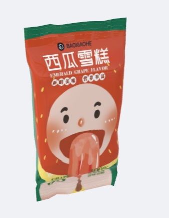 西瓜味雪糕塑料袋包装设计
