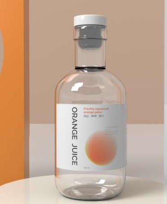 橙汁饮料玻璃瓶包装设计